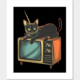 Mid-Century Modern CAT Decor Posters and Art